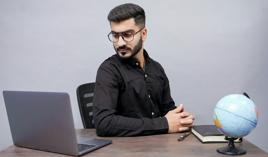 professional taking online course