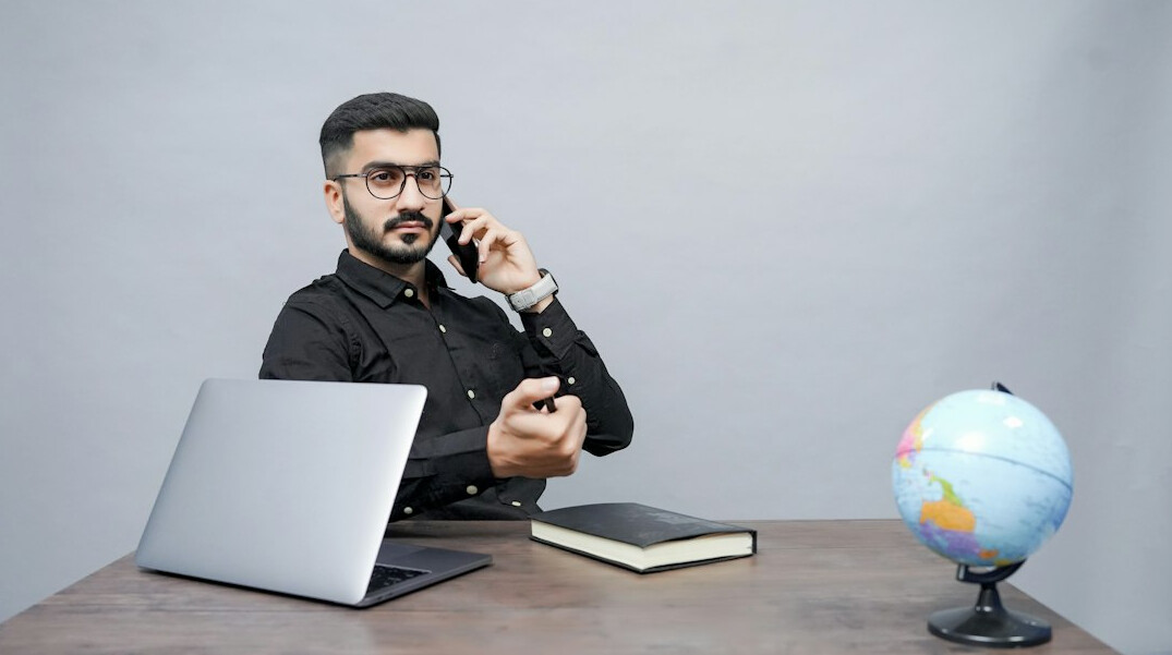 professional taking online course